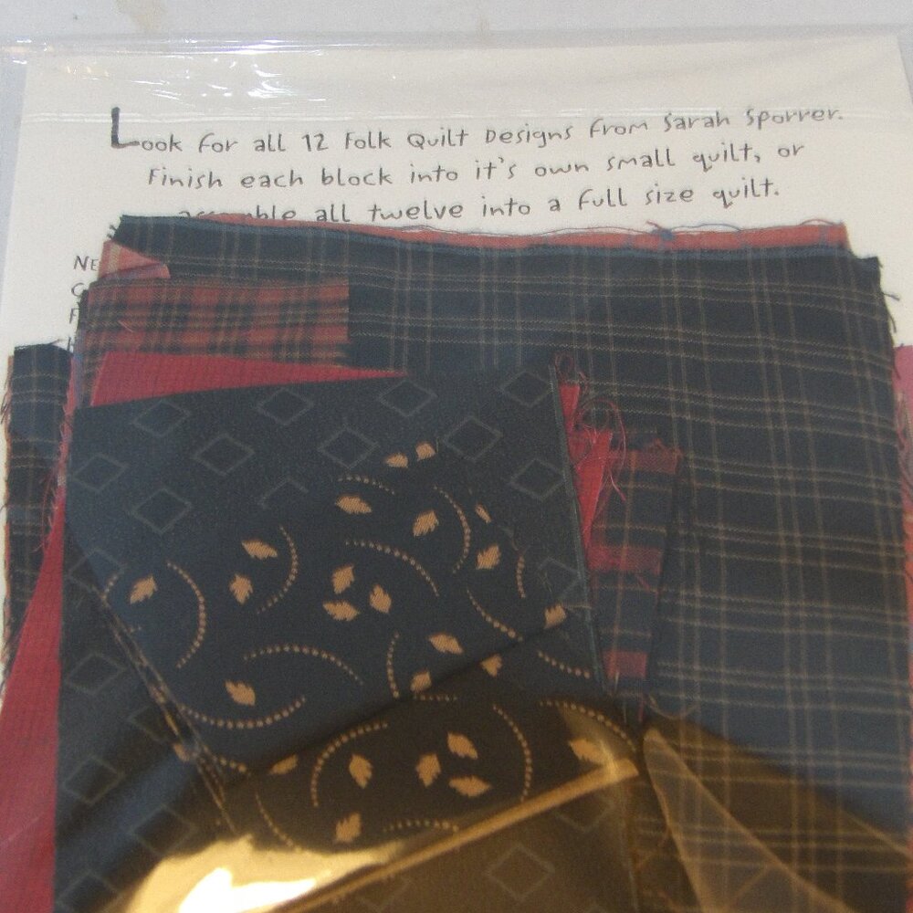 New Mittens Sarah Sporrer Indygo Junction Folk Quilt of the Month Quilt Kit - Picture 3 of 3